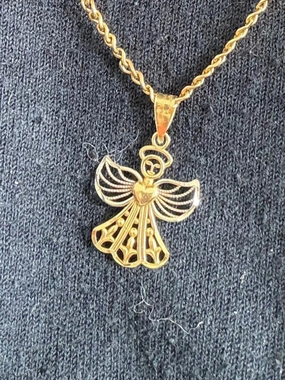 Michael Anthony Vintage Guardian Angel Pendant/Charm 10kGold